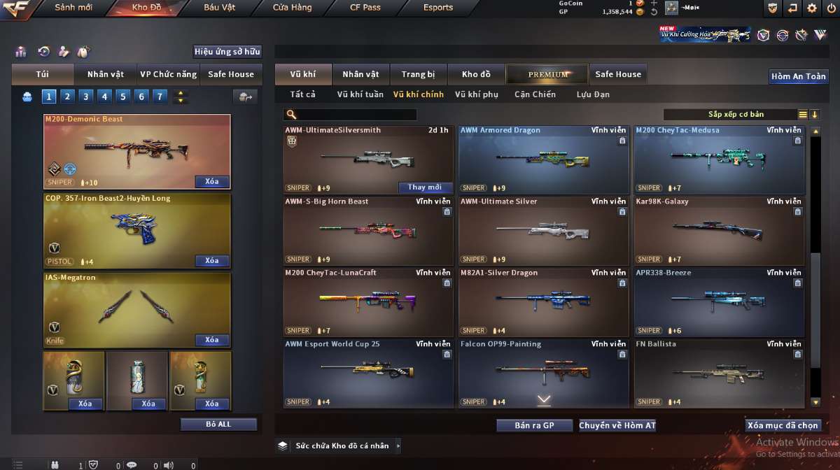 shop acc cf uy tin gia re